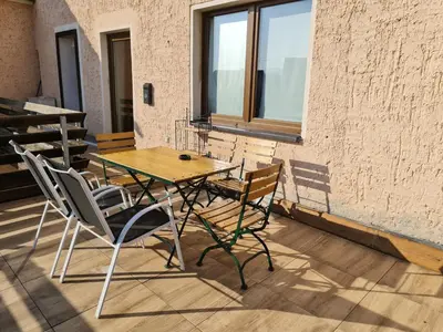 Ein Balkon oder eine Terrasse in der Unterkunft Ferienwohnung Dippoldiswalde