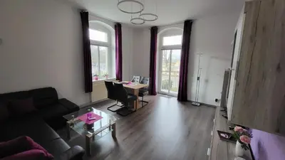 Ein Sitzbereich in der Unterkunft Fewo Kaiser Wohnung Stella