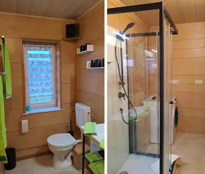 Ein Badezimmer in der Unterkunft Ferienhaus „Zum alten Fröhlich“