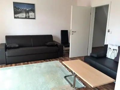 Ein Sitzbereich in der Unterkunft Apartments SMAG Barbiergasse