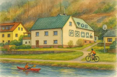Naturlandschaft in der Nähe der Ferienwohnung