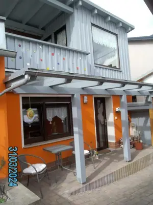 Ein Balkon oder eine Terrasse in der Unterkunft Ferienhaus am Ringweg