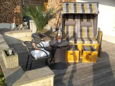 Ein Patio oder anderer Außenbereich in der Unterkunft Ferienhaus am Ringweg