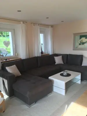 Ein Sitzbereich in der Unterkunft Landhaus Böhmer, Ferienwohnung Zirkelstein