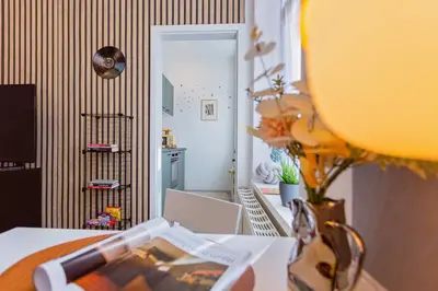 Ein Bett oder Betten in einem Zimmer der Unterkunft ‣ Tschaikowski Suite #Chemnitz