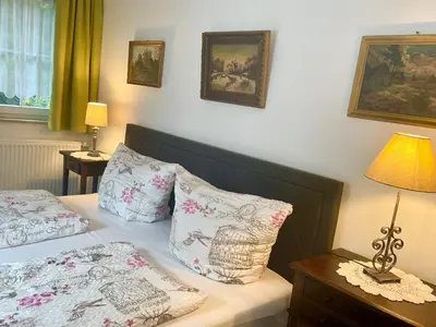Ein Bett oder Betten in einem Zimmer der Unterkunft Feriensuite Tosca im Kuckuckswinkel