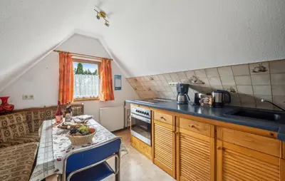Küche/Küchenzeile in der Unterkunft Ferienwohnung Neuhermsdorf