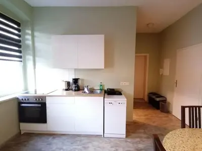 Küche/Küchenzeile in der Unterkunft Ferienwohnung und Zimmervermietung Zur Alten Post