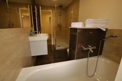 Ein Badezimmer in der Unterkunft BestNest de