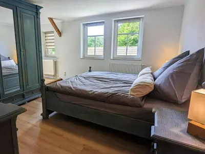 Ein Bett oder Betten in einem Zimmer der Unterkunft Old Forge Modern Retreat