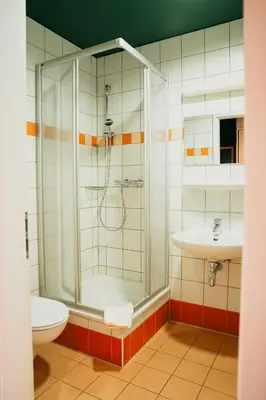 Ein Badezimmer in der Unterkunft Forum Grillensee