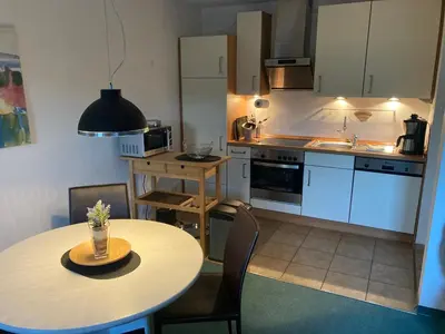 Küche/Küchenzeile in der Unterkunft Landhaus Böhmer, Ferienwohnung Papststein