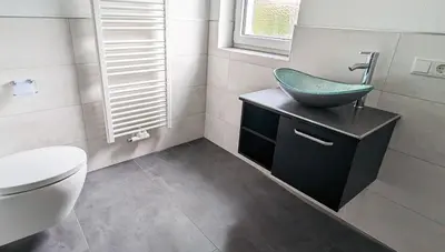 Ein Badezimmer in der Unterkunft Haus Kleiner Findling im Lausitzer Seenland