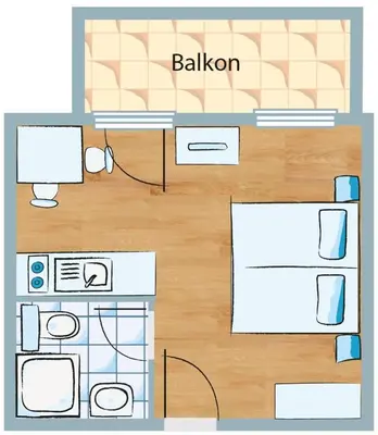 Grundriss der Unterkunft Ferienapartment 