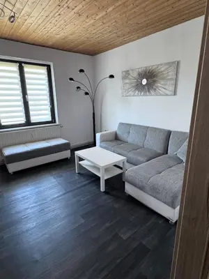 Ein Sitzbereich in der Unterkunft Ferienwohnung zwischen Dresden und Sächsischer Schweiz