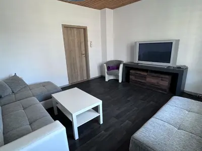 Ein Sitzbereich in der Unterkunft Ferienwohnung zwischen Dresden und Sächsischer Schweiz