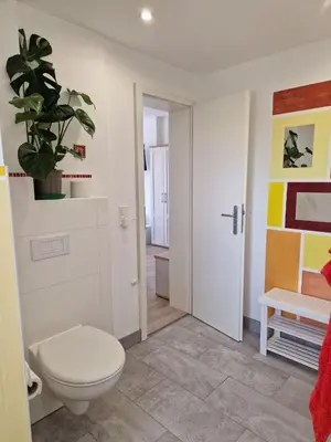 Ein Badezimmer in der Unterkunft Pension Weitblick