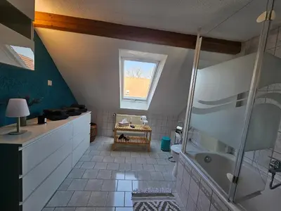 Ein Badezimmer in der Unterkunft FeWo Wittig am Kulturbahnhof
