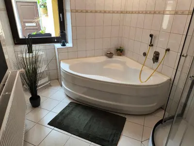 Ein Badezimmer in der Unterkunft Ferienwohnung am Mühlbach