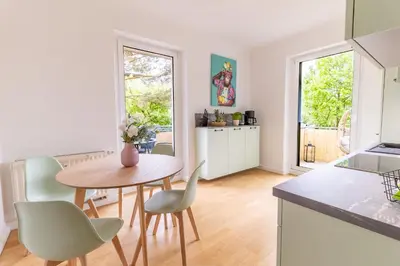 Küche/Küchenzeile in der Unterkunft Dresden City Apartment