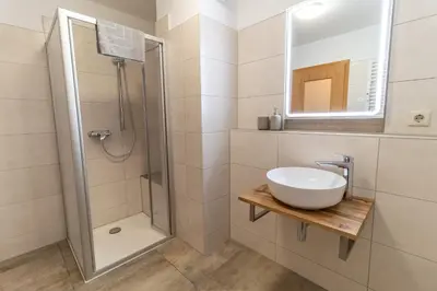 Ein Badezimmer in der Unterkunft Ferienwohnung zur Burg