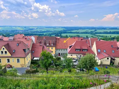 Das Gebäude in dem sich die Ferienwohnung befindet