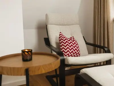 Ein Sitzbereich in der Unterkunft Dream view Comfortable holiday residence