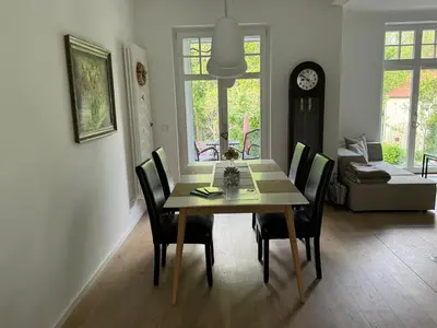 Ein Sitzbereich in der Unterkunft Romantik Idyll am Tiefental