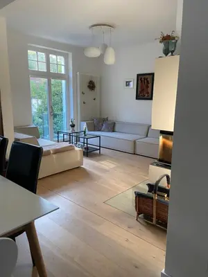 Ein Sitzbereich in der Unterkunft Romantik Idyll am Tiefental