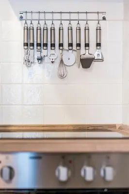 Küche/Küchenzeile in der Unterkunft Cozyhomz Ferienwohnung bis 5 Personen mit Stellplatz