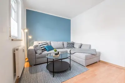 Ein Sitzbereich in der Unterkunft Cozyhomz Ferienwohnung bis 5 Personen mit Stellplatz