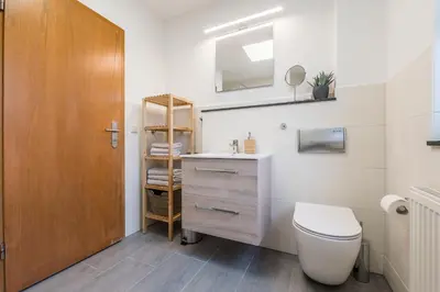 Ein Badezimmer in der Unterkunft Cozyhomz Ferienwohnung bis 5 Personen mit Stellplatz