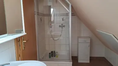 Ein Badezimmer in der Unterkunft Ferienwohnung Zum alten Kutscher