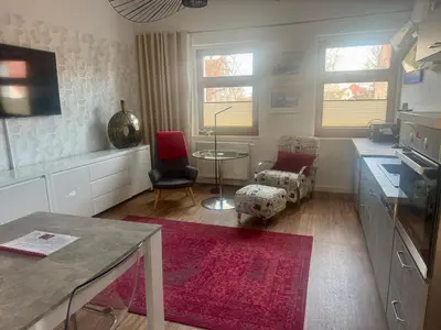 Küche/Küchenzeile in der Unterkunft Apartment im Elbtal Dresden, Meißen, Moritzburg