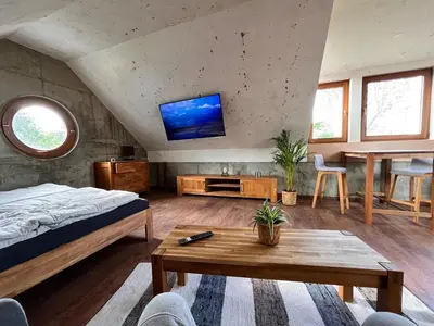 Ein Bett oder Betten in einem Zimmer der Unterkunft Ferienhaus Katharina