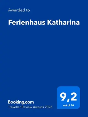 Ein Zertifikat, Auszeichnung, Logo oder anderes Dokument, das in der Unterkunft Ferienhaus Katharina ausgestellt ist