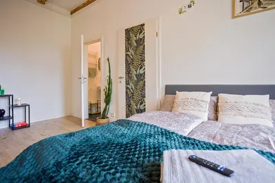 Ein Bett oder Betten in einem Zimmer der Unterkunft Boarding & Monteur Apartment CMTZ