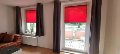 Ein Sitzbereich in der Unterkunft Zeisigwaldstube