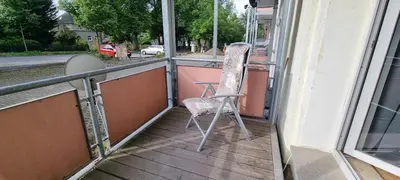 Ein Balkon oder eine Terrasse in der Unterkunft Zeisigwaldstube