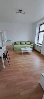 Ein Sitzbereich in der Unterkunft Moderne Monteurswohnung in Chemnitz