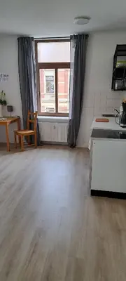 Küche/Küchenzeile in der Unterkunft Moderne Monteurswohnung in Chemnitz