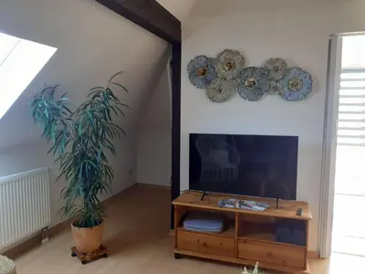 TV/Unterhaltungsangebot in der Unterkunft Gästewohnung mit Fernblick