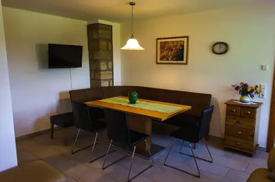 TV/Unterhaltungsangebot in der Unterkunft Ferienwohnung SandSteinLand