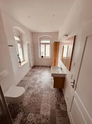 Ein Badezimmer in der Unterkunft Ferienwohnung Cosel