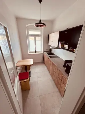 Küche/Küchenzeile in der Unterkunft Ferienwohnung Cosel