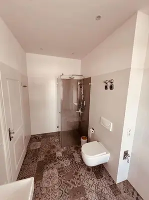Ein Badezimmer in der Unterkunft Ferienwohnung Cosel