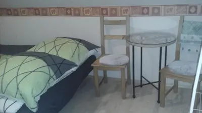 Ein Bett oder Betten in einem Zimmer der Unterkunft Dresden-Entspannung-Natur-trifft-2-Städte-am-Fluss
