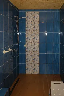 Ein Badezimmer in der Unterkunft Ferienhof Näcke mit Flechtwerkstatt