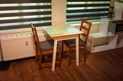 Küche/Küchenzeile in der Unterkunft GottwaldHaus-Freiberg-Apartment C