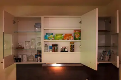 Küche/Küchenzeile in der Unterkunft GottwaldHaus-Freiberg-Apartment E